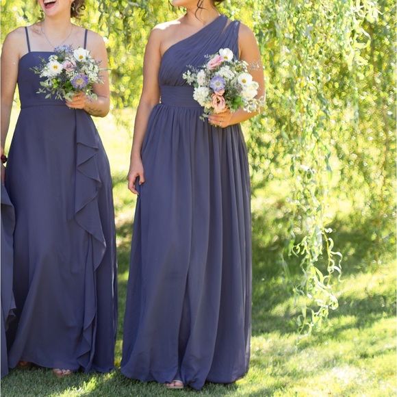 Azazie Molly Dress in Stormy - Picture 3 of 15